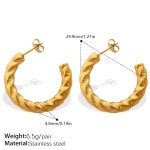color: EH1275G Gold Hoop Earrings
