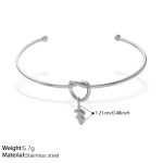 color: SZ347S-PJ431S11 Sagittarius Steel Color Solid Pendant