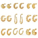 Geometric Stainless Steel Earrings Women's Advanced Earrings 18K Earrings