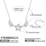 color: P789-Steel Color Necklace 41+5cm