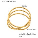 color: A312-Gold Geometric Multi Layer Ring