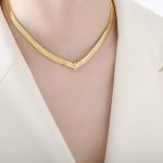 color: P1502-Gold White Zircon Necklace