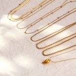 18K Gold Plating Stainless Steel Figaro Necklace Women's Versatile Chain Necklace