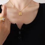 color: P450-Gold Necklace -40+5cm