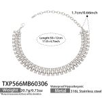 color: TXP566-Steel Color Necklace 30+12cm