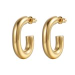 color: 5.0 Oval C Shape Gold MS-071