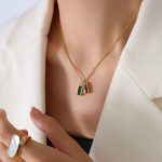 color: P263 Gold Necklace 40+5cm