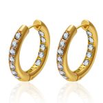 color: Gold White Rhinestone