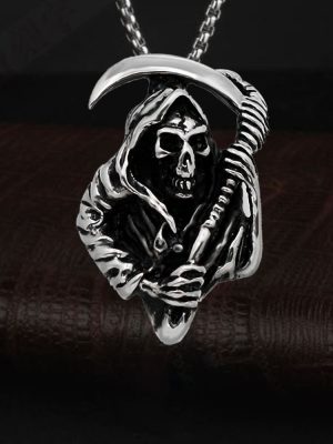 Stainless Steel High-Grade Sweater Chain Long Autumn and Winter Death Sickle Necklace Hip Hop Sweater