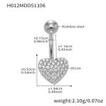 color: H012-Steel Color Post Length 11.4mm Post Thickness 1.55mm