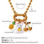 color: XL699G1 Gold Necklace