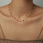 color: P379-Natural Stone Necklace -40+5cm