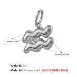 color: PJ431S1 Aquarius Steel Color Solid Pendant