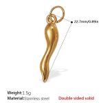 color: PJ450G Double-sided Solid Gold Pendant