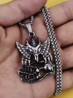 2026 New Accessories Stainless Steel Necklace Animal Pendant Retro Cute Pet Owl