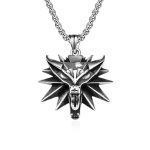 Witcher 3 Wizard 3 Wolf Head Stainless Steel Necklace Hunter 3 Crazy Hunter Surrounding the Game Jewelry