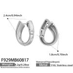 color: F929-Cutout Drop Steel Color Earrings