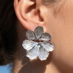 Exaggerated Large Flower Female Earrings Stud Earrings Stainless Steel 18K Gold Plated Non-Fading Ornament