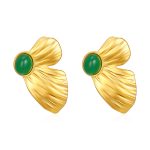 color: Butterfly Wings Stud Earrings Gold MS-444