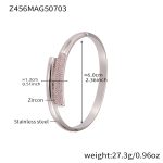 color: Z456-Steel Color Pink Zircon Bangle