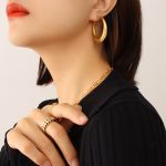 color: F575-Gold Large Earrings