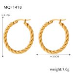 color: F1418-Gold Earrings