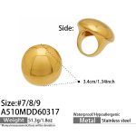 color: A510-Gold Ring / size: US 7