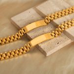 New Cool Personality Stainless Steel Gold-Plated Creative Geometric Bracelet Simple and Light Luxury Ornament Women