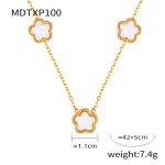 color: MDTXP100-Gold White Necklace