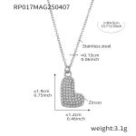 color: RP017-L Letter Steel Color Necklace 40+5cm