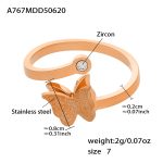 color: A767-Rose Gold Butterfly Ring