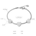 color: E404-Steel Color Bracelet -18+3cm