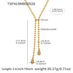 color: TXP419-Double-head Pendant Necklace 40+5cm