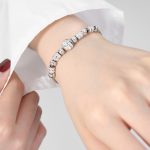 color: E422-Steel Color Bracelet -23cm