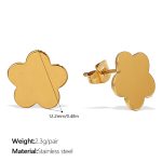 color: EH1086G Gold Stud Earrings