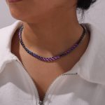 color: P1634-Fine Style Colorful Necklace -40+5cm