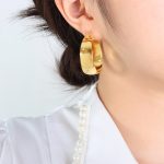 color: F800-Gold Large Earrings