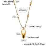color: TXP428-Large Gold Necklace 52+5cm