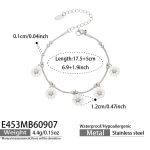 color: E453-Daisy Steel Color Bracelet -17.5+5cm