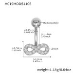 color: H019-Steel Color Post Length 11.4mm Post Thickness 1.55mm