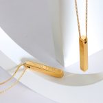 Design Light Luxury Life-Long Personalized Digital Love Column Love Necklace Women's All-Match Stainless Steel Ornament