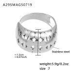 color: A295-Steel Color Ring / size: US 7