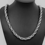 New US Chopin Chain European Men's Cuban Necklace Fashion Brand Simple Hip Hop All-Match Twist Stainless Steel Bracelet