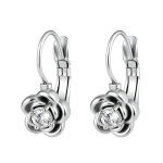 color: Rose French Clasp Earrings 7 Steel Color