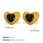 color: EH150B Black Crystal Earrings