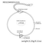 color: RE023-P Letter Steel Color Bracelet 16+5cm