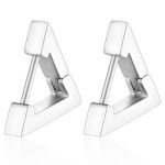 color: Flat Triangle Ear Cuff Steel Color 1 PC