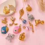 Cool Personality Ball Sports Series Multi-Shape Pendant Non-Fading DIY Bracelet Necklace Accessories