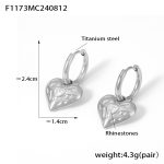 color: F1173-Steel Color Earrings