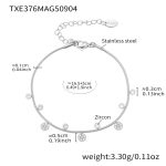 color: TXE376-Steel Color Zircon Bracelet 16+5cm